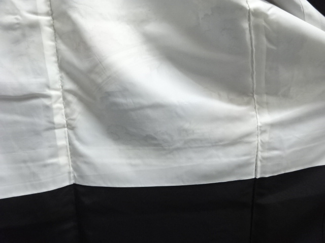  鷹に城模様刺繍紋付男児着物